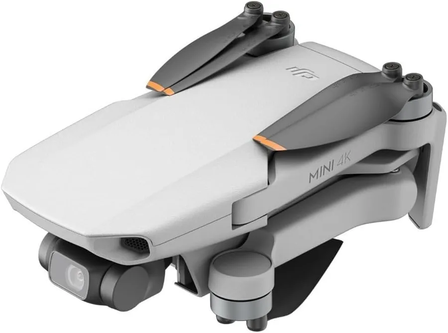 DJI Mini 4K folded, three-quarter view